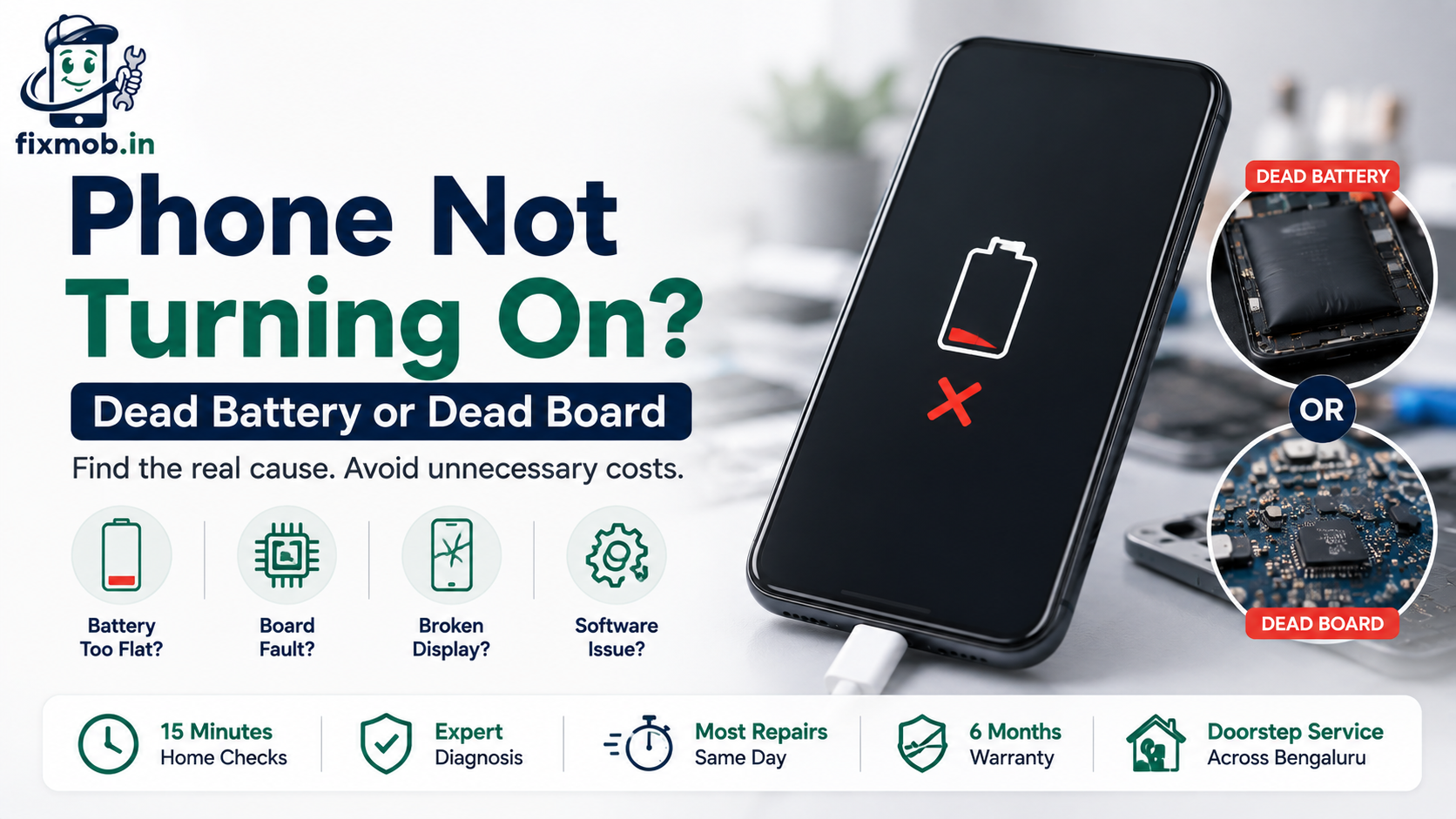 Phone Not Turning On? Dead Battery or Dead Board