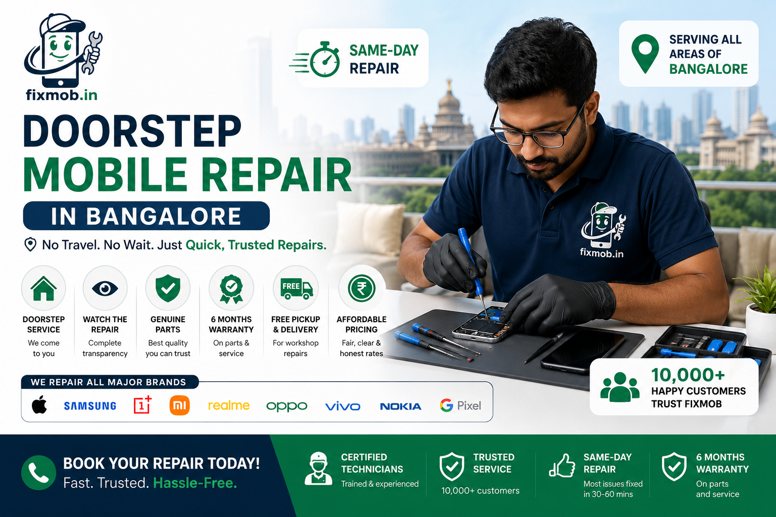 Why Choose FixMob for Doorstep Mobile Repair in Bangalore: Trusted, Fast & Affordable Service