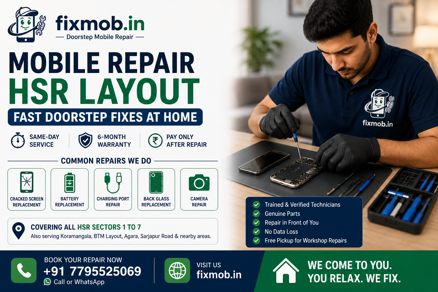 Mobile Repair HSR Layout: Doorstep Phone Fix, Same Day