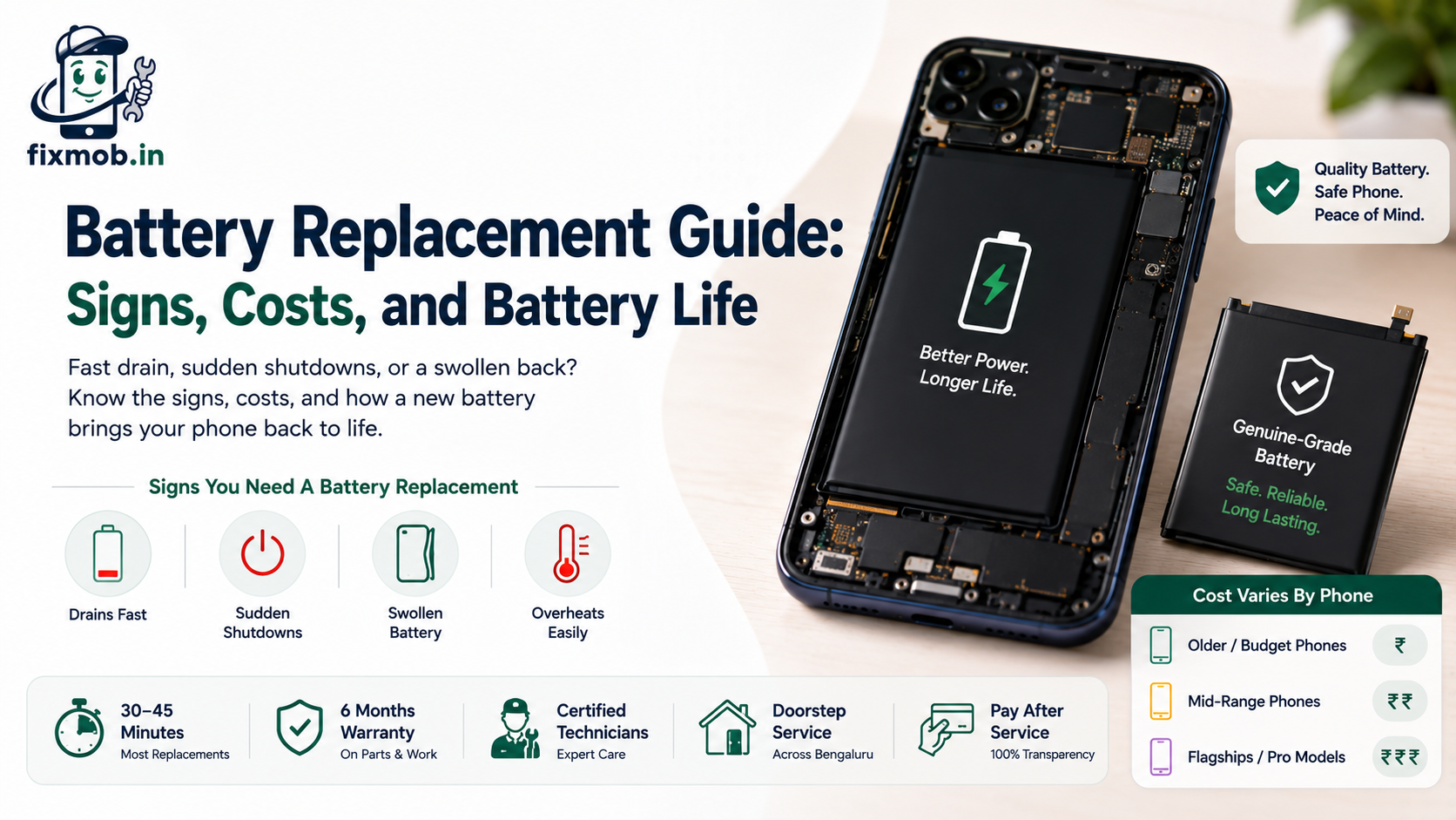 Battery Replacement Guide: Signs, Costs, and Battery Life