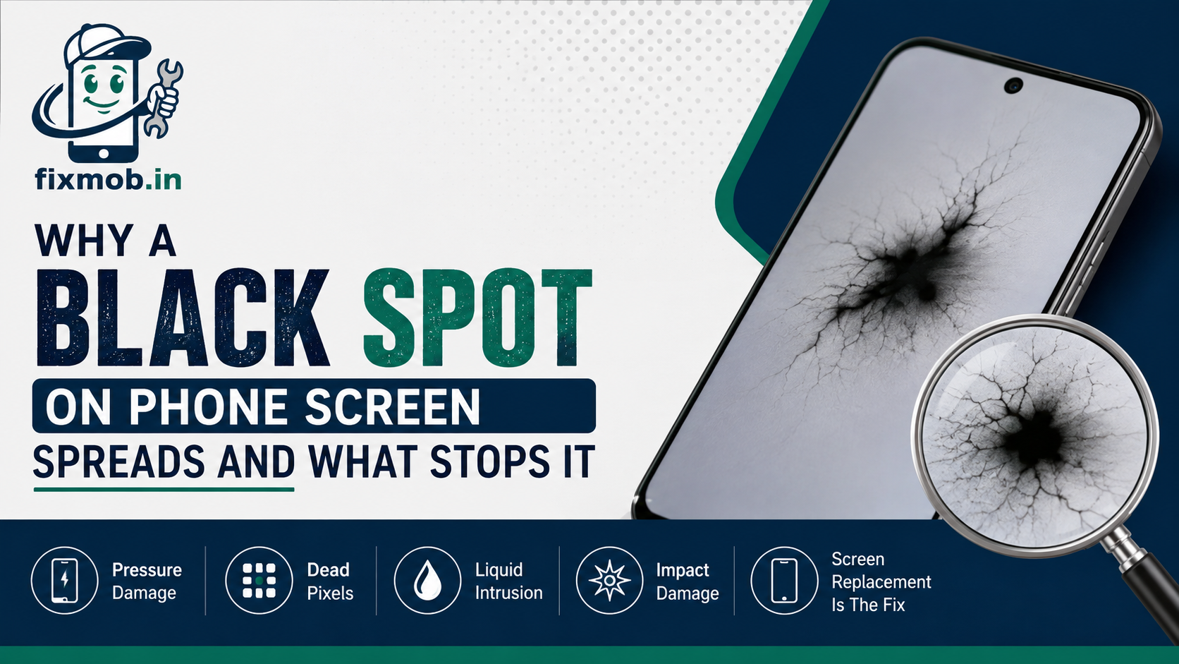 Why a Black Spot on Phone Screen Spreads and What Stops It