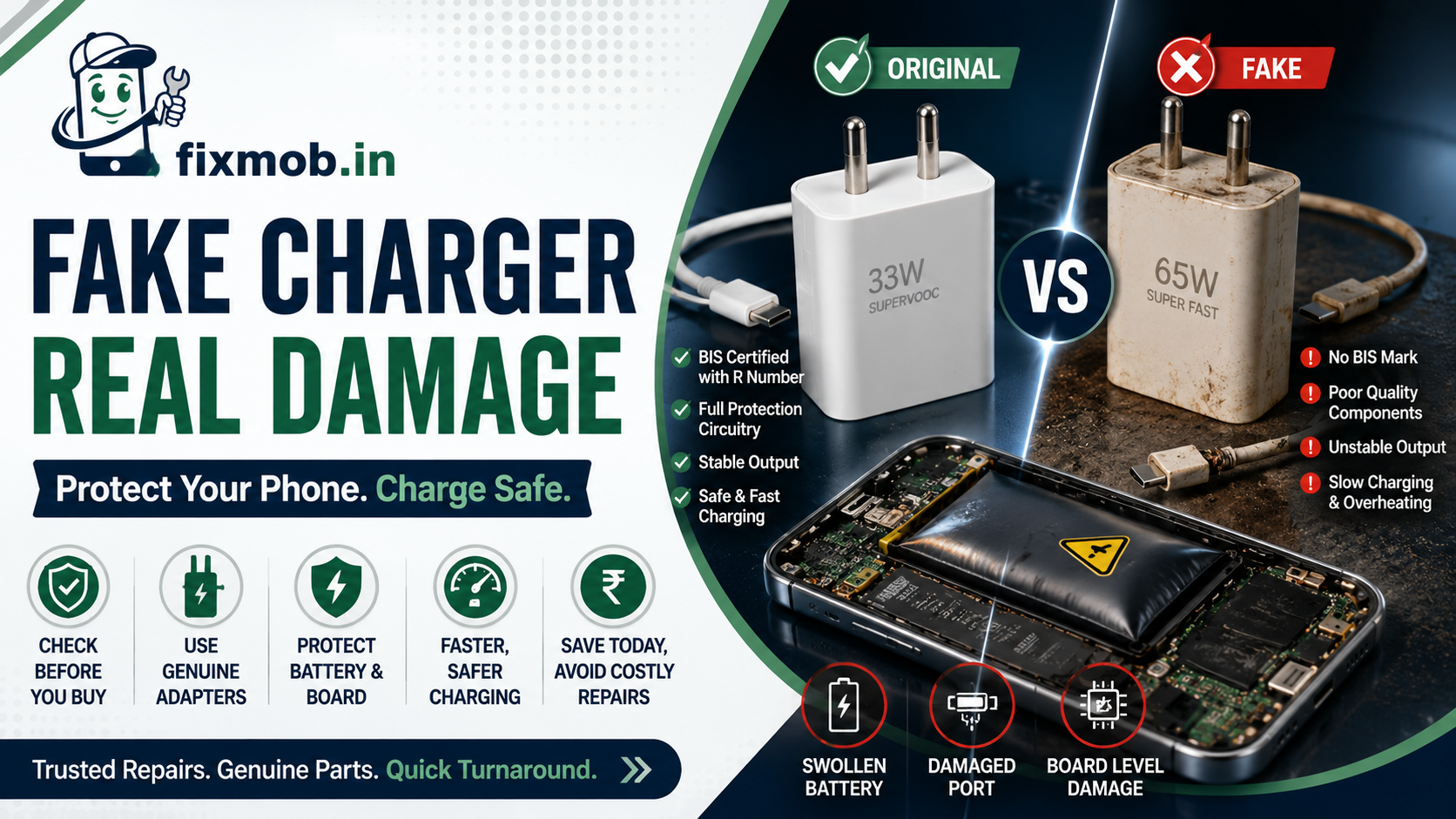 How A Fake Phone Charger Damages Your Battery And Board
